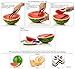 Vellostar Watermelon Slicer Corer Cutter Tongs and Server Set, with ss304 Serving Fork & Orange Peeler, Kitchen-Grade 304 Stainless Steel, Ergonomic Handle, Watermelon Knife, Purple