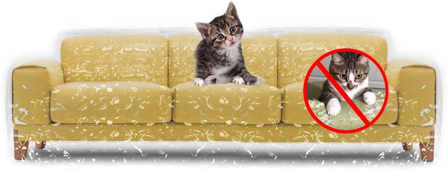 Amazon Com Startwo Clear Thicker Plastic Couch Cover For Pets