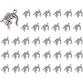 Jizlan 40Pcs Silver Crocodile Charms Pendants For Jewelry Making Bracelet Accessories DIY Findings Beading and Arts, Crafts Sewing Jewelry Making