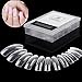 Makartt 120PCs/Case Poly Nail Extension Gel Dual Forms Nail Builder Extension Gel Nail Mold Clear Full Cover False Nail Tips Hybrid Gel Dual Forms Acrylic Nail Forms with Scale A-10