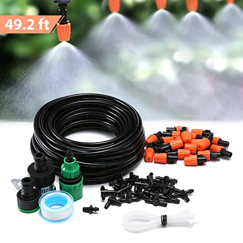 KINGSO Patio Spray Misters Watering System Kits Accessories for Outdoor Garden Greenhouse