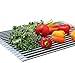 iPEGTOP Roll Up Dish Drying Rack with 304 Stainless Steel Plates Holder Pot Lid Organizer, Over The Sink Kitchen Foldable Multipurpose Dish Drainer Rack for Fruits Vegetable,16.9
