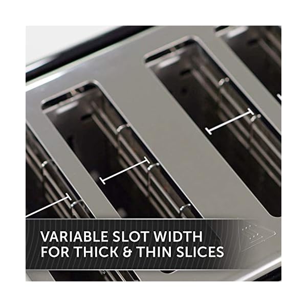 Breville Flow 4-Slice Toaster with High-Lift and Wide Slots | Black [VTT890]