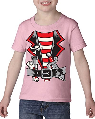 NIB Pirate Birthday Party Halloween Costume Idea Jolly Roger Skull Crossbones Heavy Cotton Toddler Kids T-Shirt Tee