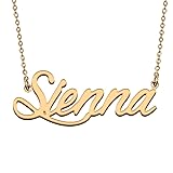 HUAN XUN Choker Necklaces for Women Sienna Name