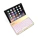 Keyboard Case Compatible 2017 iPad 9.7 inch 5th Gen& iPad Air &2018 iPad(6th Gen)-Backlit Bluetooth Keyboard, Back Hard Folio Cover, Aluminium Alloy-for Model:A1822/A1823/A1474/A1475/A1476/A189