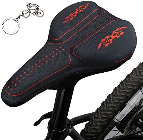 Bike Seat Cover, Comfortable Gel Bicycle Saddle Cushion Cover Suitable for Mountain Bike Seat &amp; Road Bike Saddle, Padded Bicycle Seat Cover for Men Woman and kids