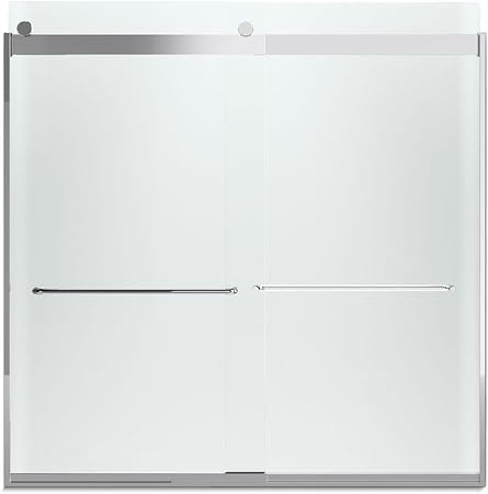 Kohler K 706006 D3 Sh Levity Bypass Bath Door With Towel Bar And 1 4 Inch Frosted Glass In Bright Silver Amazon Com