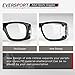 EverSport Sports Goggles Protective Basketball Glasses Safety Goggles for Adults with Adjustable Strap for Basketball Football Volleyball Hockey Rugby 1606 (Black)
