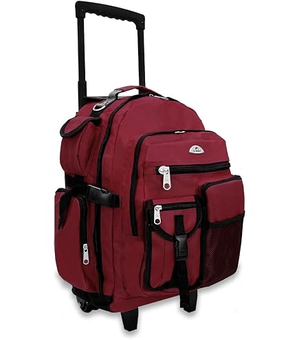 Amazon.com | Everest 5045 Deluxe Wheeled Backpack, Burgundy, One