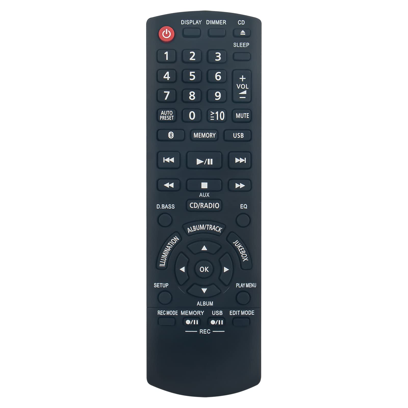 New N2QAYB001094 Audio System Remote Control Replacement fit for PANASONIC Audio System N2QAYB001094 SCAKX400EB Remote Controller