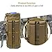 OneTigris Water Bottle Holder Bag, 32 oz Upgrade Molle Water Bottle Pouch Tactical Hydration Carrier with Drawstring 1000D Nylon Attaches to Backpack, Belt, Straps for Hiking Camping Climbing (Tan)