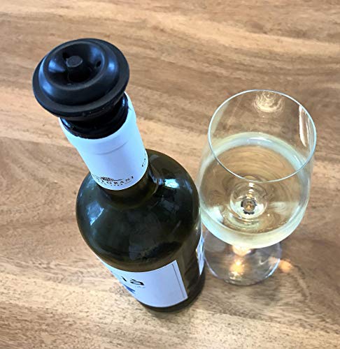The Original United Wine Saver Pump Preserver with 4 Vacuum Bottle Stoppers - Stainless