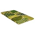 Entryways Tropical Leaves, Hand-Stenciled, All-Natural Coconut Fiber Coir Doormat,  18” X 30” X .75”