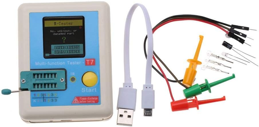 TFT Transistor Tester, T7 TFT Transistor Tester Full Color Graphic Display Multifunction Test 𝐌𝐀𝐒𝐊𝐒