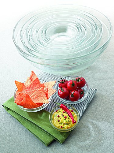 James Scott 10 Piece Set Stackable European Made lead Free Glass Kitchen Prep, Dipping Sauce, Dessert, Salads, Candy Dish or Nut Bowls. - Thumbnail 3