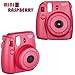FujiFilm Instax Mini 8 Camera RASPBERRY + Accessories KIT for Fujifilm Instax Mini 8 Camera includes: Custom Mini 8 Case w/ Strap + Assorted Frames + Photo Album + Color Filters + Selfie Mirror +MORE