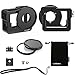 Luxebell Aluminium Alloy Skeleton Thick Solid Protective Case Shell with 52mm Uv Filter for Gopro Hero 4 Black, Silver Camera - Wide Angle Mode Have No Vignetting
