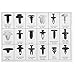 Lantee 415 Pcs Auto Car Door Fastener Clips Pins Rivet for Honda Chrysler GM Toyota Ford - Weatherstrip/Fender Bumper Shield/Hood Insulation/Fascia/Trim Panel/Push Type Retainer & Square Screw Nut