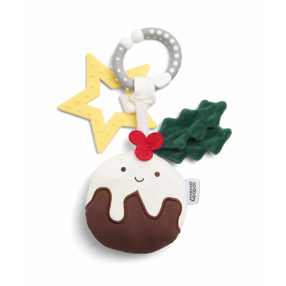 Mamas & Papas Linkie Toy - Christmas Pudding 2021, Grey