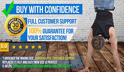 Back Brace Posture Corrector for Men and Women-The Ultimate and Best Fully Adjustable Support Brace - Improves Posture and Provides Lumbar Support - Lower and Upper Back Pain - S (24" - 28" Waist)) - Thumbnail 6
