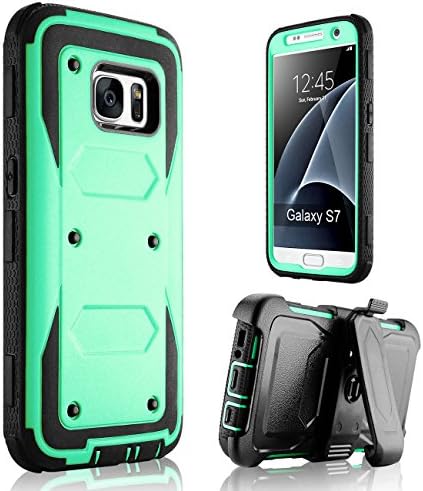 Galaxy S7 case, Samcore Full body Protective shockproof Belt Clip Case With Rugged Holster, Without Built in Screen Protector for Samsung Galaxy S7 [MINT GREEN]