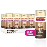 Dunkin Donuts Shot In The Dark, coffee espresso blend drink (Vanilla, 8.1 fl oz, 12 Pack)