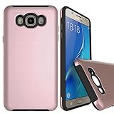 Galaxy J7 LTE (2016) Case,Galaxy J710M Case,ANLI(TM) [Wire drawing Series] Armor Impact Defender Rugged Cover Shell for Samsung Galaxy J7 (2016 Version 5.5 inch)-Rose Gold