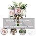 YSUCAU Rose Boutonniere Handmade Corsage Classic Artificial Groom Flowers Brooch with Pin for Wedding Prom Party (White)