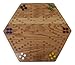 AmishToyBox.com Wooden Wahoo Marbles Game Board Set, Unpainted Holes, 16