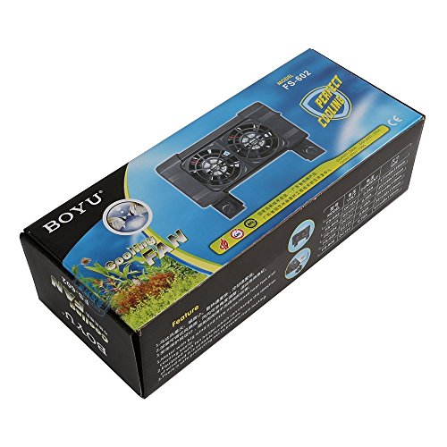 Aquarium Fish Tank Cooling System Fan Chiller + AC Adapter (2-Fans)