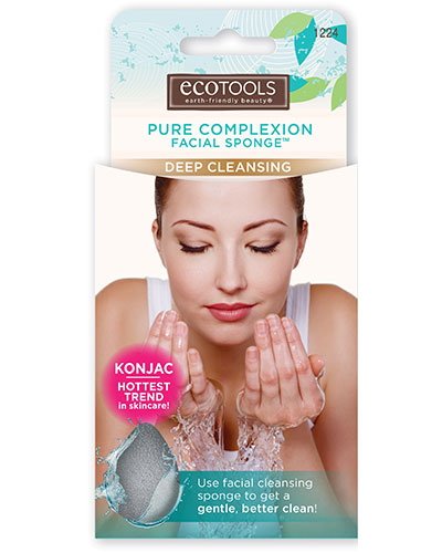 (3 Pack) EcoTools Pure Complexion Facial Sponge - Deep Cleansing - Charcoal