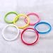 Tinksky Plastic Bangle Bracelets Candy Color Bracelet for Women Children party favors 6-pack (Green Yellow Blue Pink Rose Red White)