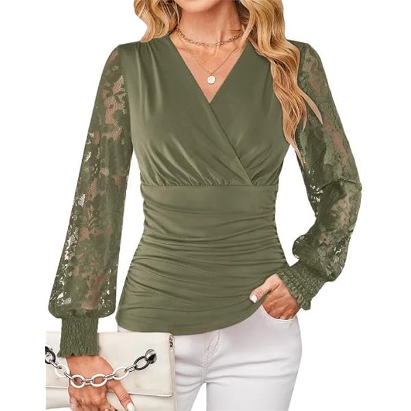 LUNE Camiseta De Encaje Con Contraste De Ribete De Festón | Moda De Mujer | México