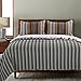Greenland Home Durango 100% Cotton Reversible Quilt Set, 3-Piece King/Cal King, Earth