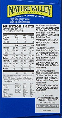 NATURE VALLEY CRUNCHY GRANOLA BARS, VARIETY PACK, 24 BARS, 17.88 OZ (12 POUCHES)
