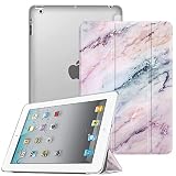 Fintie iPad 2/3 / 4 Case - Lightweight Smart Slim Shell Translucent Frosted Back Cover Supports Auto Wake/Sleep for iPad 4th Generation with Retina Display, iPad 3 & iPad 2, Marble Pink