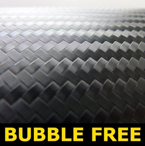 300mm x 200mm 3D Black carbon fibre Vinyl bubble Free Vinyl Car Van Bike Self Adhesive 3d Textured Wrap Wrapping 200mm X 300mm Tester Test Sample