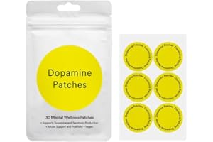 CHIC MODE Natural Dopamine Support Patches, Vegan Mood Wellness Formula with Mucuna Pruriens, 5-HTP for Daily Mental Balance, 30 Count