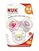 NUK Orthodontic Pacifiers (0-6m) 3pk Value Pack, Silicone, Girl Designs