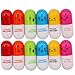 Pshine 24PCS Smiling Face Pill Shape Ballpoint Pen Cute Cartoon Favor Telescopic Vitamin Capsule Ball Pens
