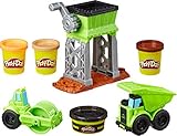 Play-Doh Wheels Gravel Yard Construction Toy with Non-Toxic Pavement Buildin' Compound Plus 3 Additional Colors