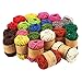 24 Rolls Colored Twine String for Crafts, 2mm Macrame Cord for Gift Wrapping - 12 Colors Twine for Crafts and Macrame Supplies (11 Yards Each, 264 Yards Total)