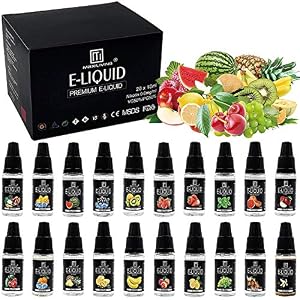 Maxiliving 20er x 10ml E Liquid 0,0mg Nikotin 20 Aromen e-liquid für E-Zigarette