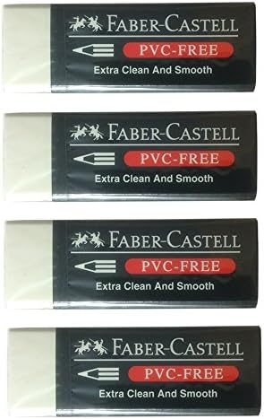 Choose 4, 8, 10Pcspack Faber-Castell Erasers, Art Accessories, Extra Clean And Smooth (4pcs)
