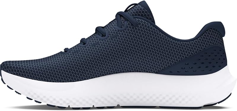 UA Charged Surge 4 Zapatos de deporte para hombre, ligeras y transpirables deportivas de hombre, color azul almirante/blanco/blanco