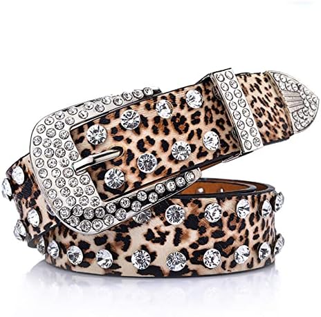 Vivilly Leopard Rhinestone Belt for Women Western Cowgirl  display picture 2
