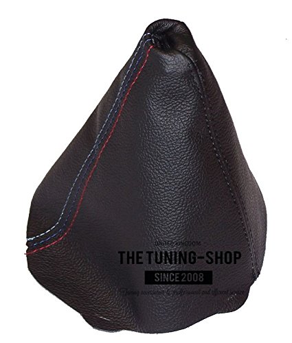 The Tuning-Shop Ltd Soufflet de Levier Manuel Shift Boot Cuir Noir avec Coutures M Power Neuf
