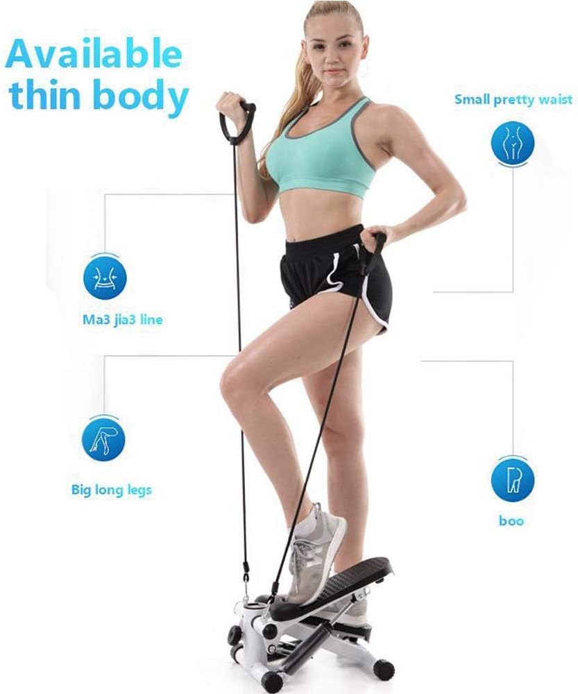 Keekos Mini Stepper,Mini Fitness Exercise Machine-Mini Elliptical Foot Pedal Stepper, Step Trainer Equipment with Resistance Bands Durable & Safe Treadmill and Comfortable Foot Pedals