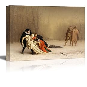 The Duel After The Masquerade by Jean-Leon Gerome - Canvas Print Wall Art Famous Painting Reproduction - 12" x 18"